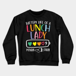 Battery Life of a Lunch Lady Crewneck Sweatshirt